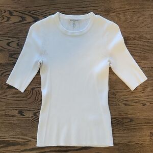 LK BENNETT White Short Sleeve Women's Top